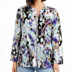 Chicos Linen Blend  Cardigan Jacket